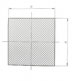 Шнур силиконовый уплотнительный квадратного сечения 4x4 мм